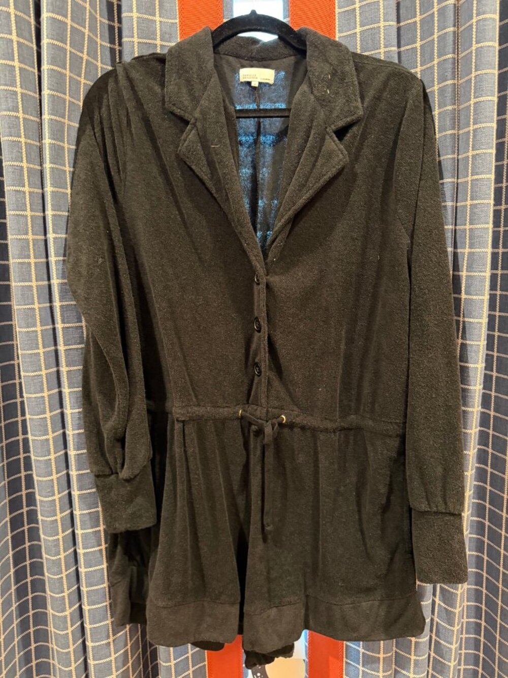 WeWoreWhat Black Terry Romper Size M